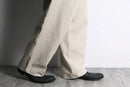 ivory linen 1tuck tapered slacks
