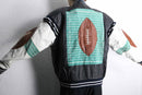 american football leather blouson