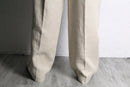 ivory linen 1tuck tapered slacks