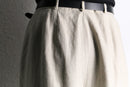 ivory linen 1tuck tapered slacks