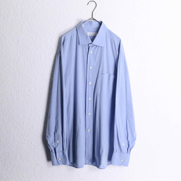 ''Christian Dior'' light blue cotton dress shirt
