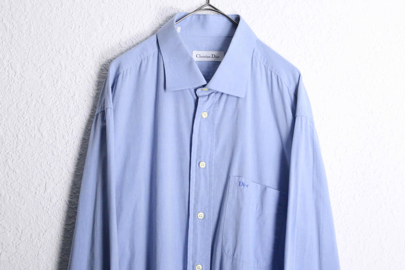 ''Christian Dior'' light blue cotton dress shirt