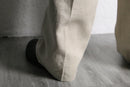 ivory linen 1tuck tapered slacks