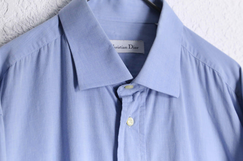 ''Christian Dior'' light blue cotton dress shirt