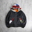 "Re:make" knit hoodie MA-1 flight jacket