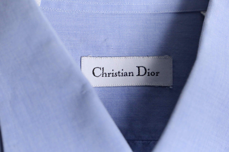 ''Christian Dior'' light blue cotton dress shirt