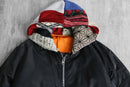 "Re:make" knit hoodie MA-1 flight jacket