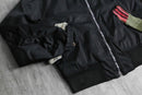 "Re:make" knit hoodie MA-1 flight jacket
