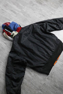 "Re:make" knit hoodie MA-1 flight jacket