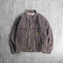 fade brown color denim jacket