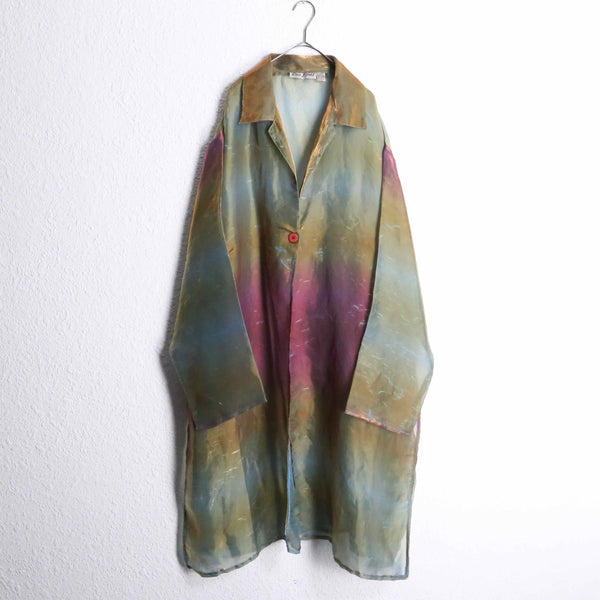 aurora color see-through coat