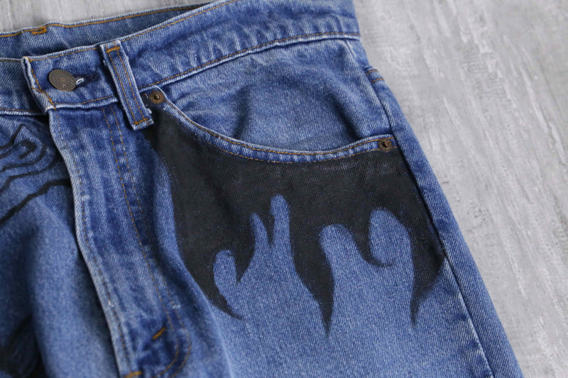 “LEVI’S 517” paint × damage design denim pants