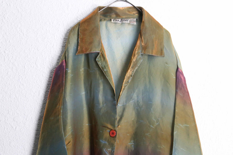 aurora color see-through coat