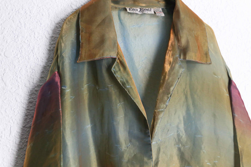 aurora color see-through coat