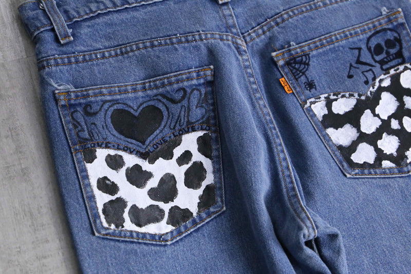 “LEVI’S 517” paint × damage design denim pants