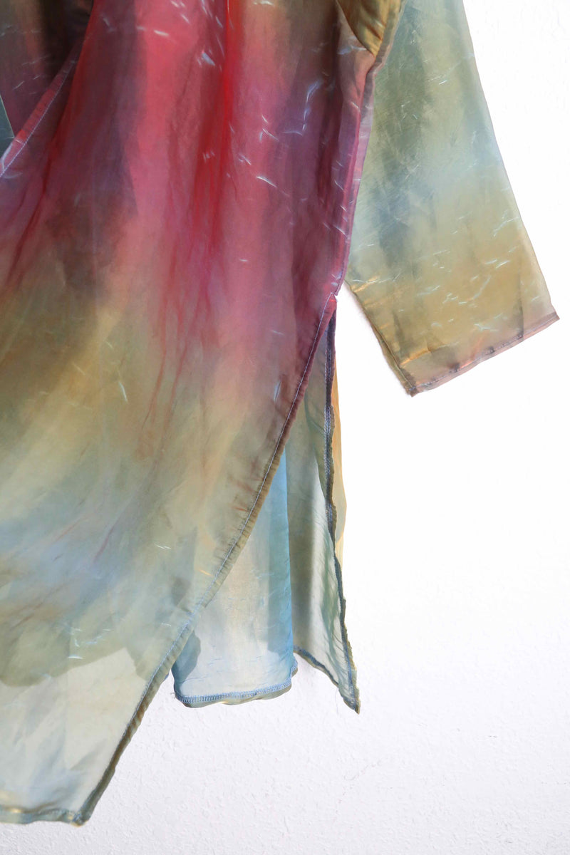 aurora color see-through coat