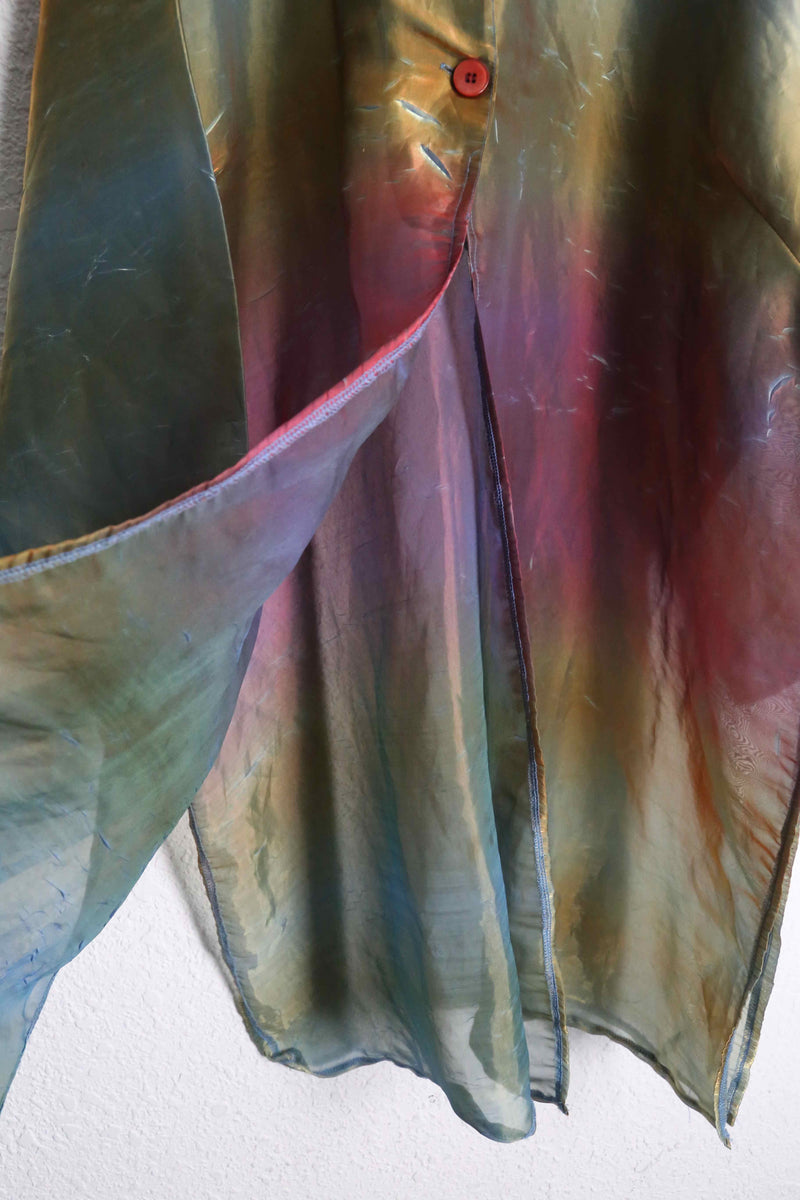 aurora color see-through coat