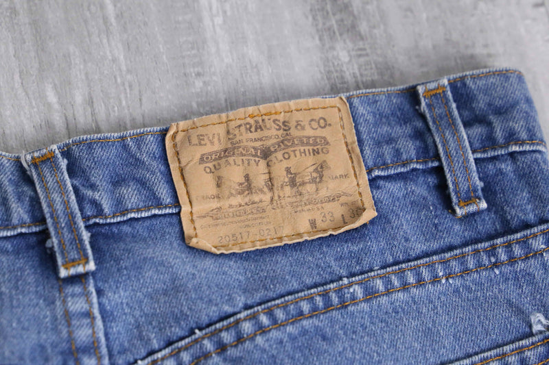 “LEVI’S 517” paint × damage design denim pants