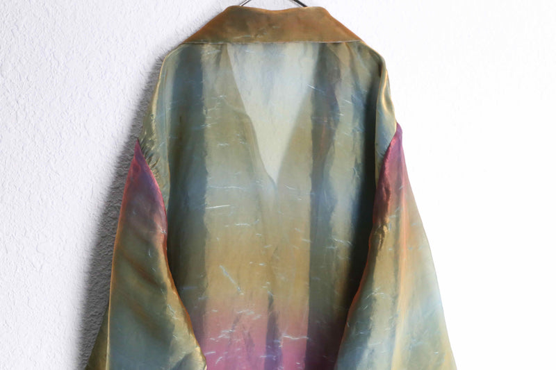 aurora color see-through coat