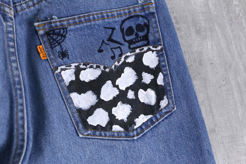 “LEVI’S 517” paint × damage design denim pants