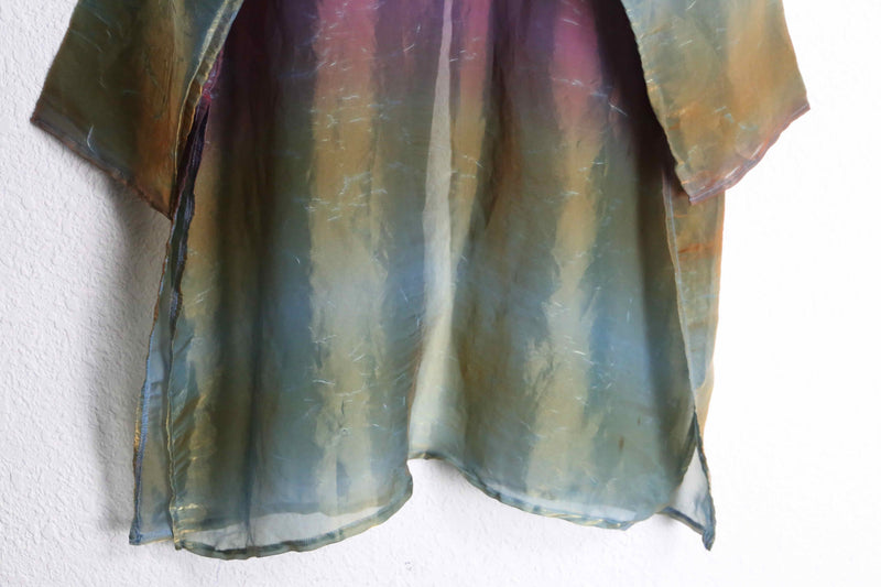 aurora color see-through coat
