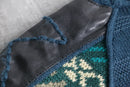blue pattern knit