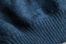blue pattern knit