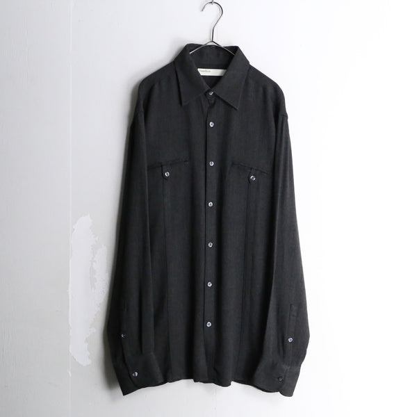 "PERRY ELLIS" black color rayon shirt