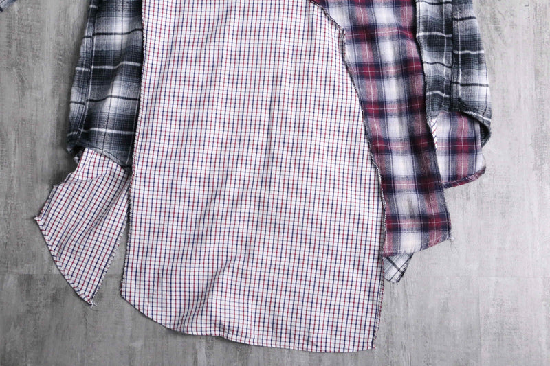 "Re:make" patchwork check docking shirt