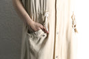 ivory military detail long vest