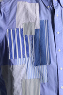 "Re:make" stripe patchwork dress shirt