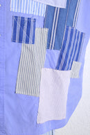 "Re:make" stripe patchwork dress shirt