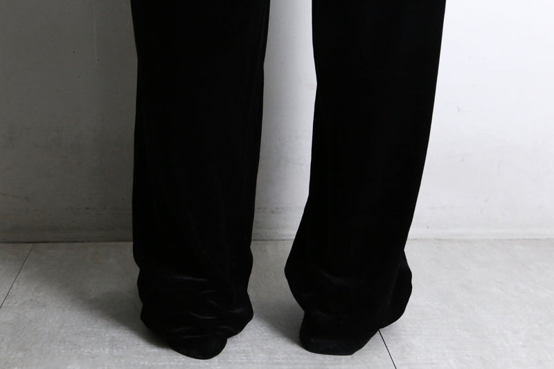 black velour style drawstring pants