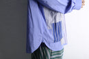 "Re:make" stripe patchwork dress shirt