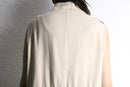 ivory military detail long vest