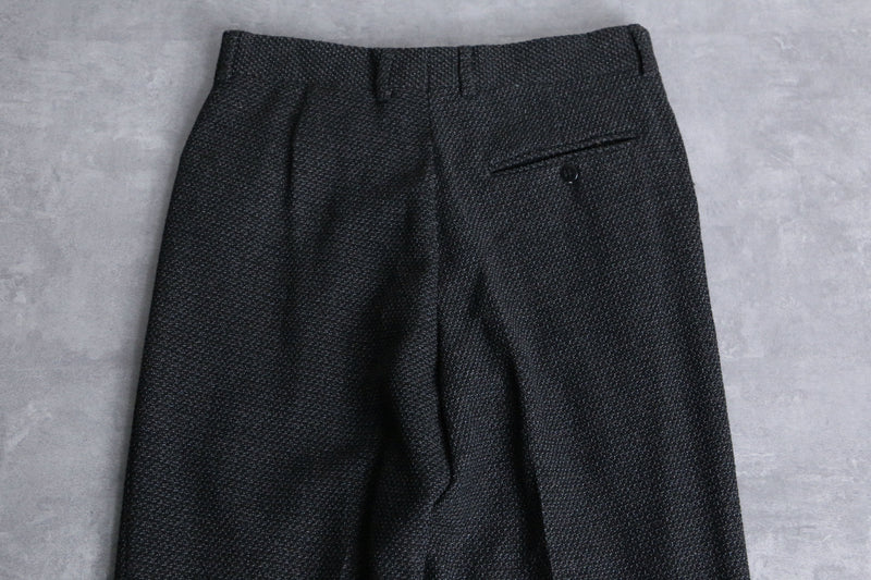 gray tweed wide tapered slacks