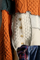 ''Re:make''patchwork design pullover knit