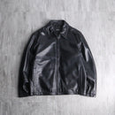 single leather zip-up jacket