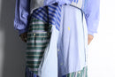 "Re:make" stripe shirt patchwork pajama pants
