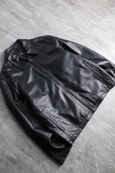 single leather zip-up jacket