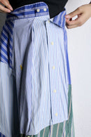 "Re:make" stripe shirt patchwork pajama pants
