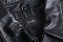 single leather zip-up jacket