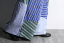 "Re:make" stripe shirt patchwork pajama pants