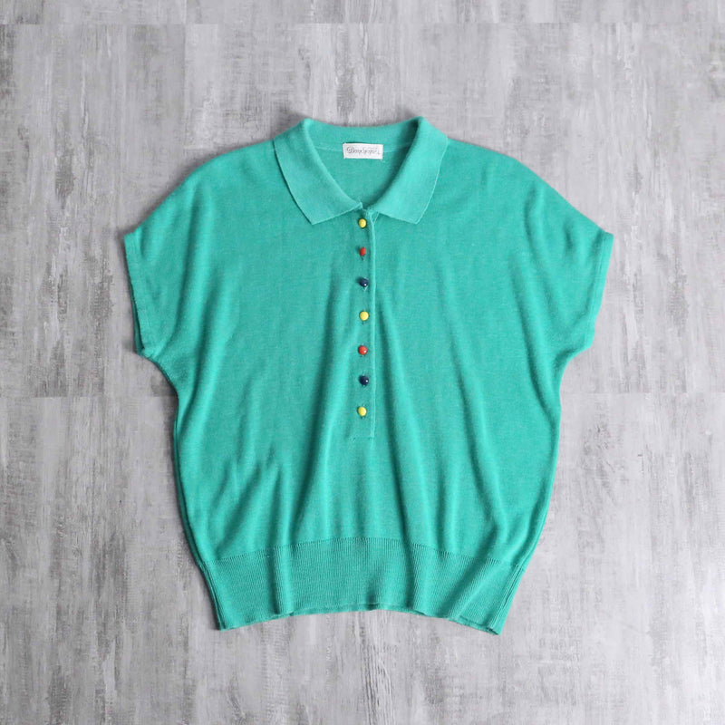 light green summer knit polo
