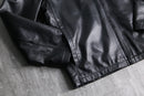 single leather zip-up jacket