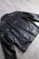single leather zip-up jacket