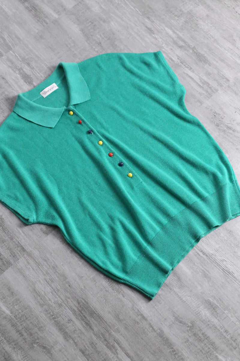 light green summer knit polo