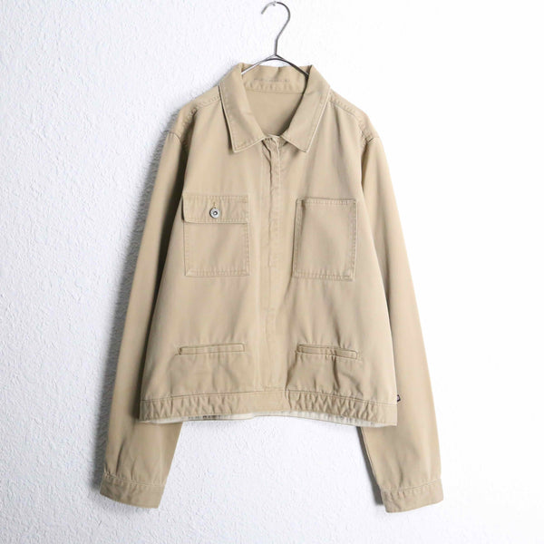 "POLO JEANS" beige zip up short jacket