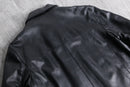 single leather zip-up jacket