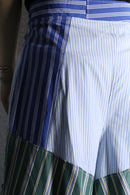 "Re:make" stripe shirt patchwork pajama pants